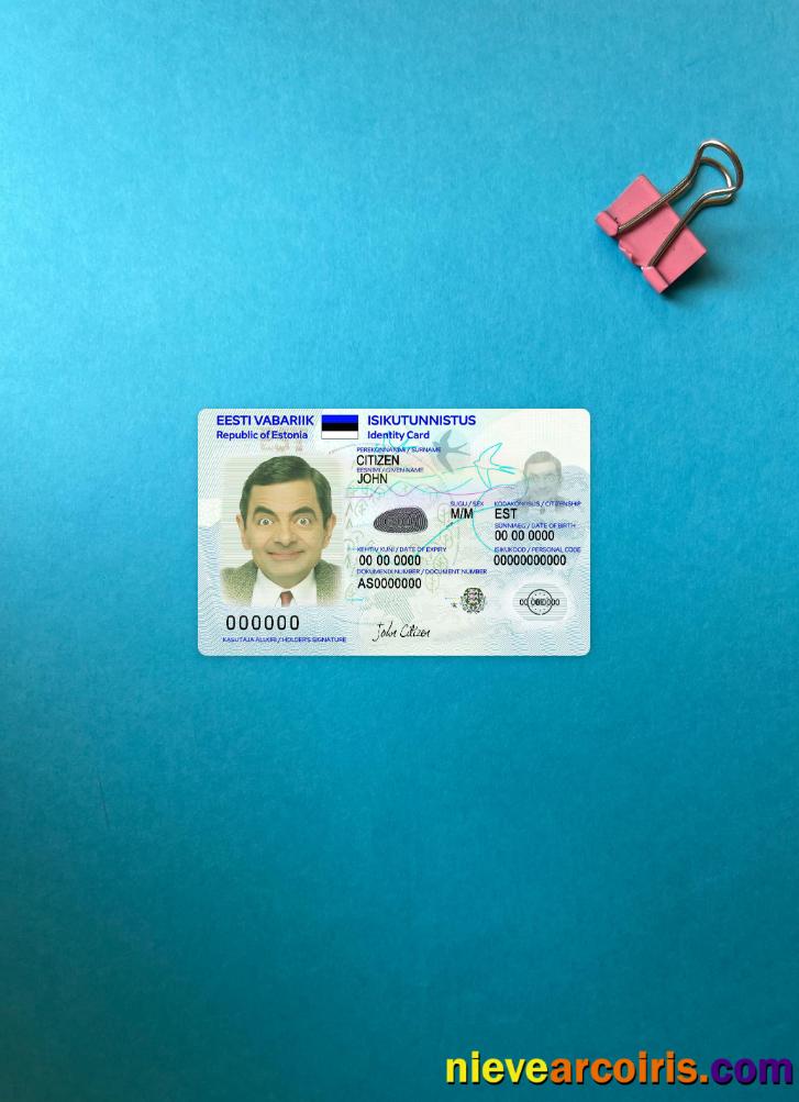 Estonia ID card 2018-present version 2 photolook